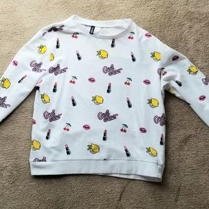 H&M white sweatshirt with pop icons